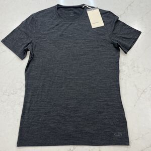 Icebreaker NEW Anatomica Crew Shirt Mens M Gray Short Slv Wool Blend Base Layer